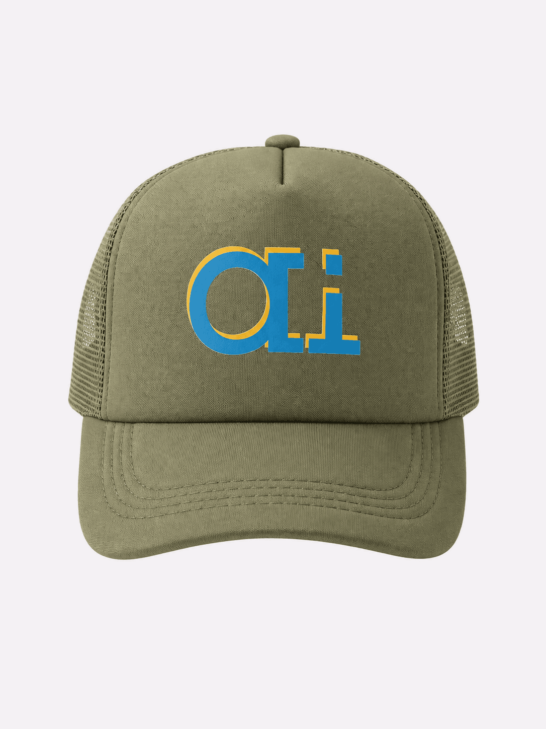 AICON Trucker Cap — Olive Glitch